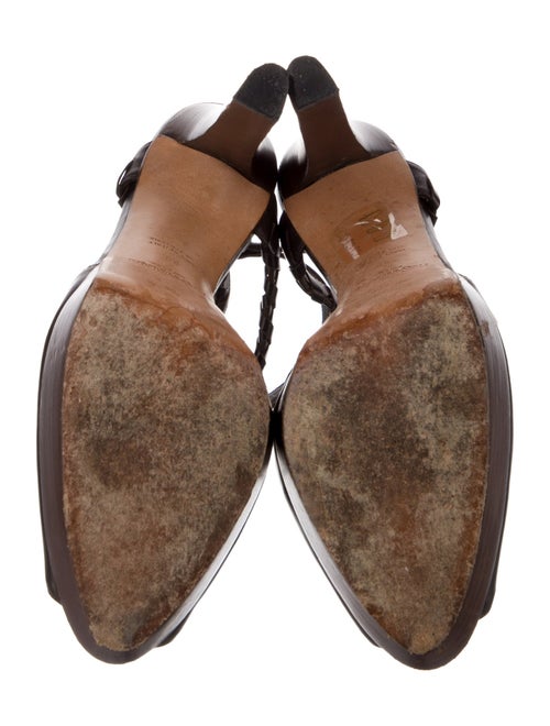 Yves Saint Laurent Rive Gauche Leather Sandals