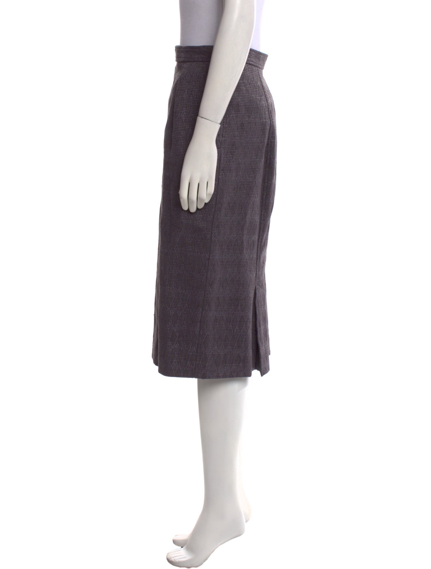 Yves Saint Laurent Rive Gauche Printed Knee-Length Skirt