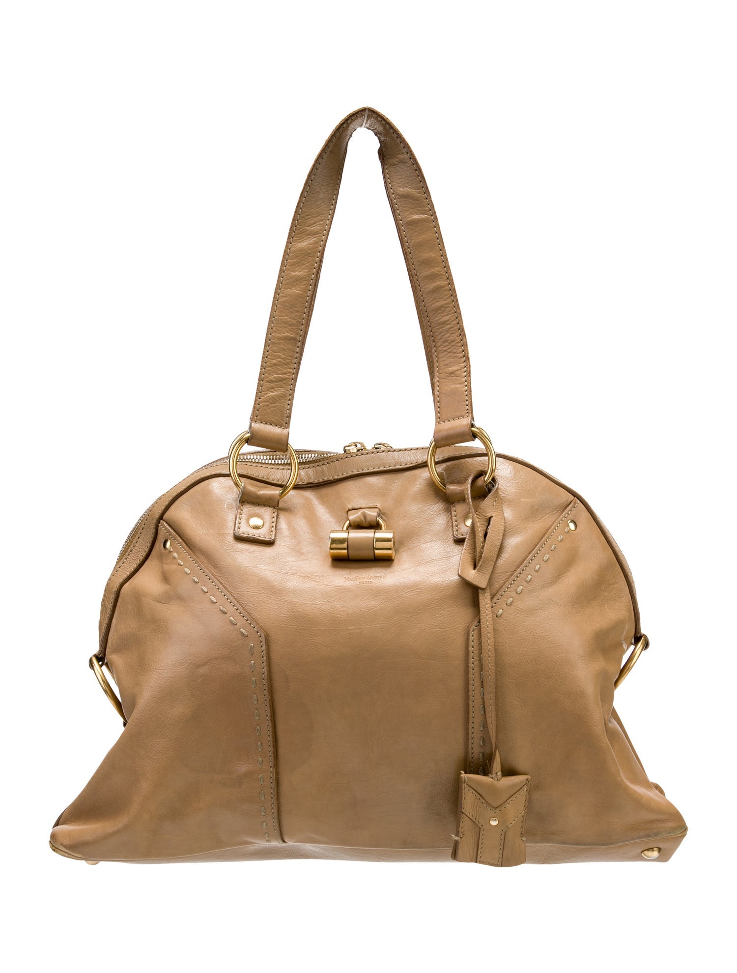 Yves Saint Laurent Rive Gauche Leather Top Handle Bag