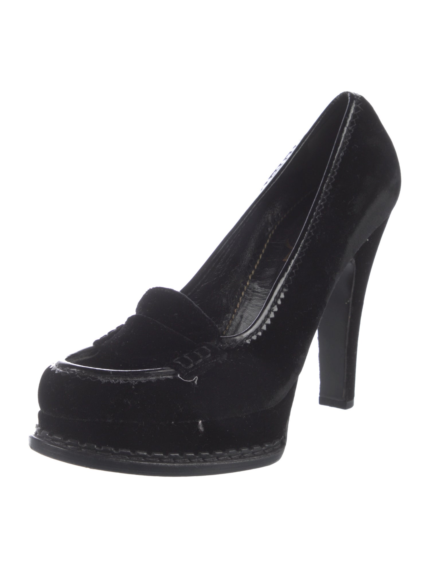 Yves Saint Laurent Rive Gauche Velvet Pumps