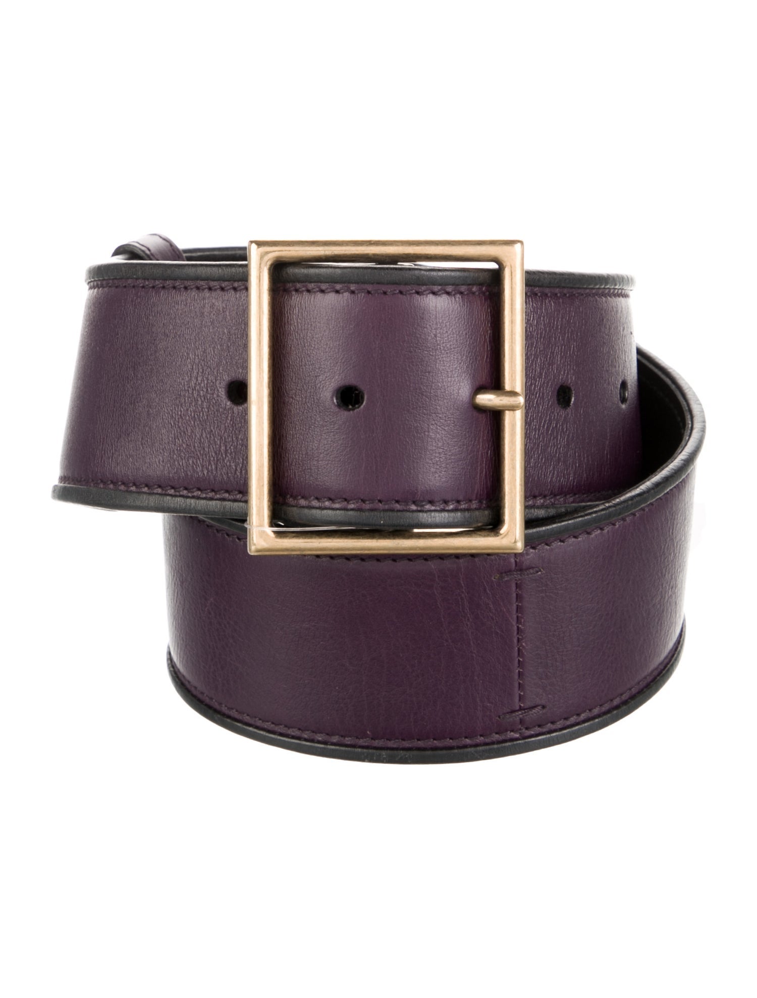 Yves Saint Laurent Rive Gauche Wide Leather Belt