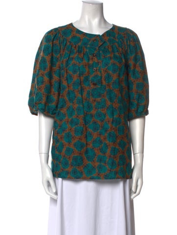 Yves Saint Laurent Rive Gauche Tops Vintage Late 1970's - Early 1980's Blouse Us8, Fr40 | M