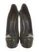 Yves Saint Laurent Rive Gauche Patent Leather Lace-Up Boots