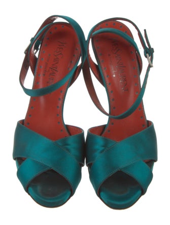 Yves Saint Laurent Rive Gauche Satin Sandals