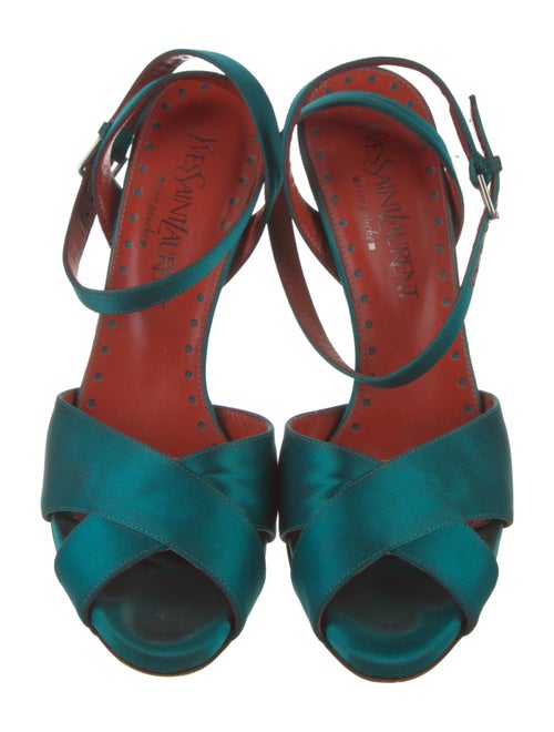 Yves Saint Laurent Rive Gauche Satin Sandals