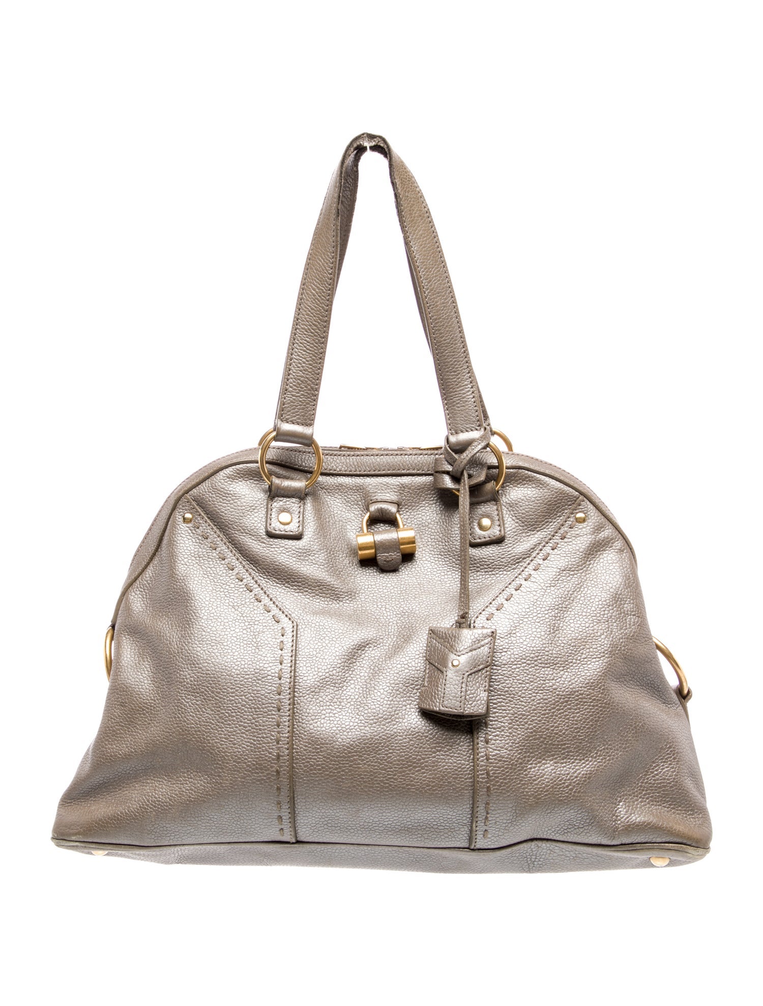 Yves Saint Laurent Rive Gauche Leather Top Handle Bag Large