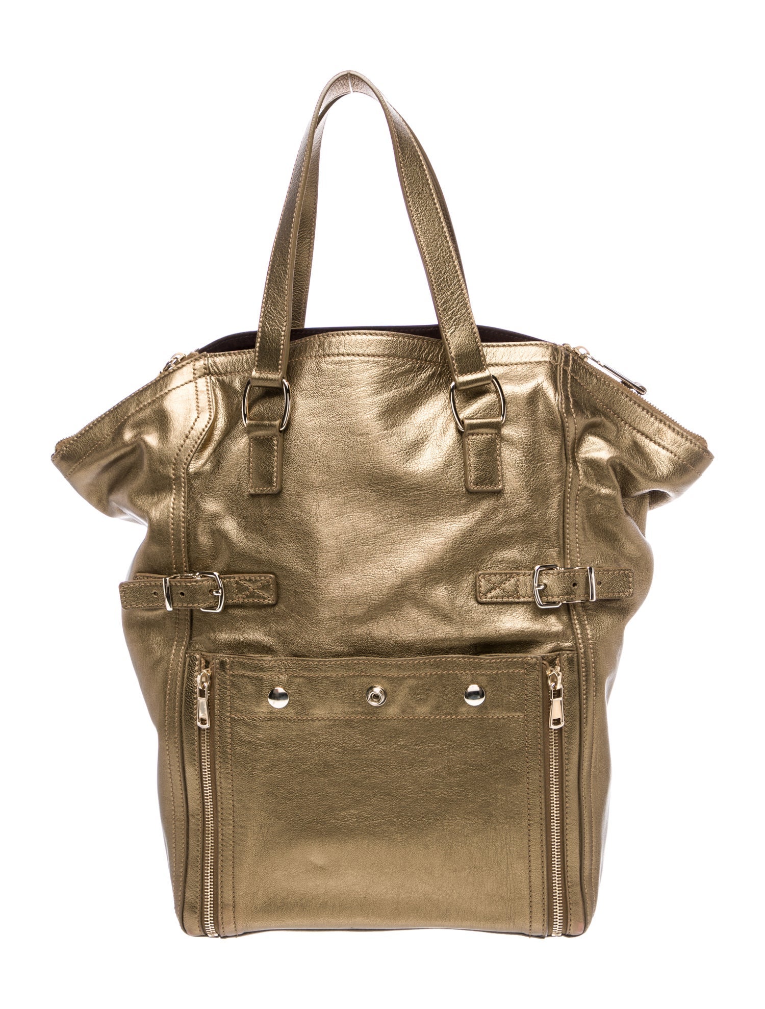 Yves Saint Laurent Rive Gauche Leather Bucket Bag Large