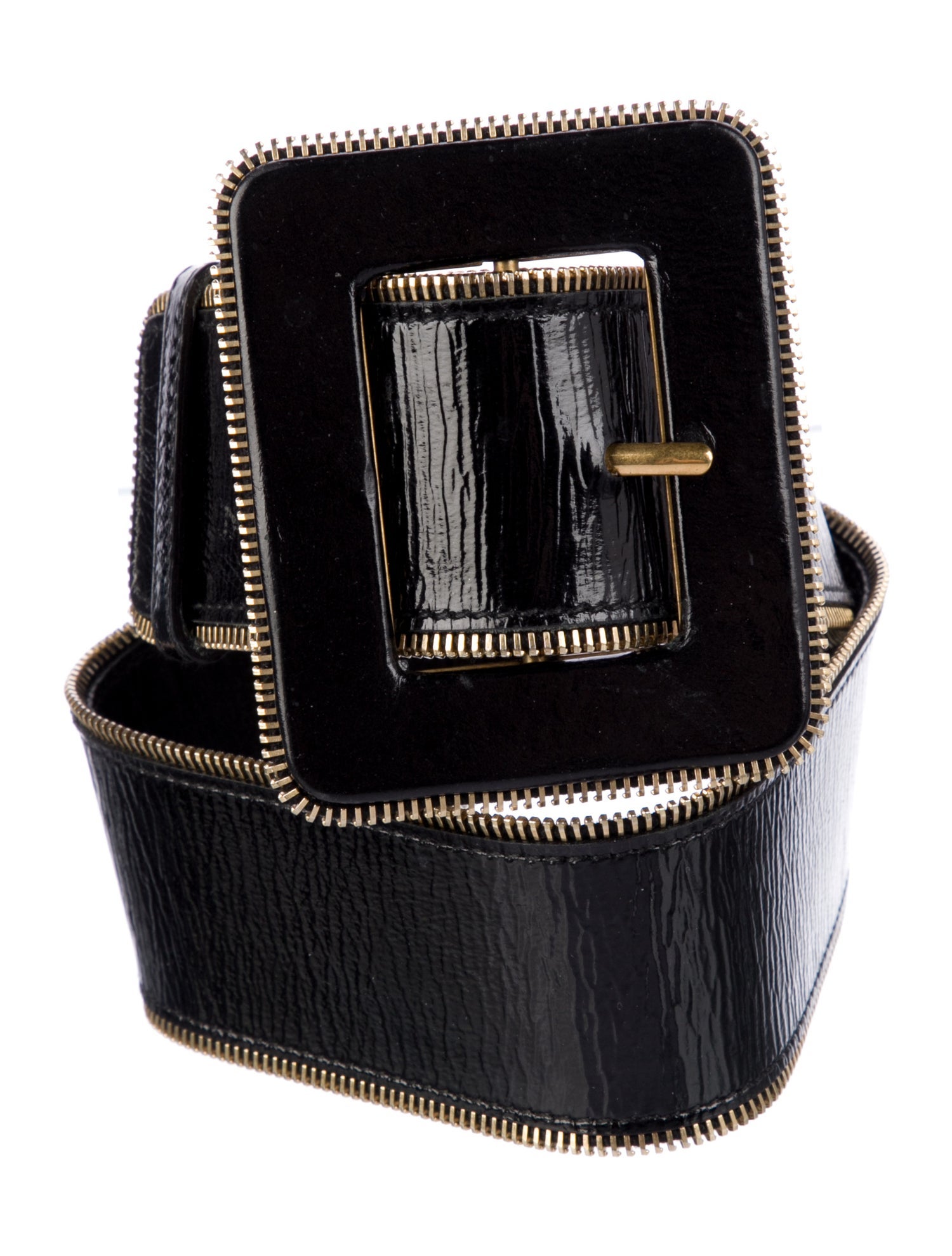 Yves Saint Laurent Rive Gauche Wide Leather Belt