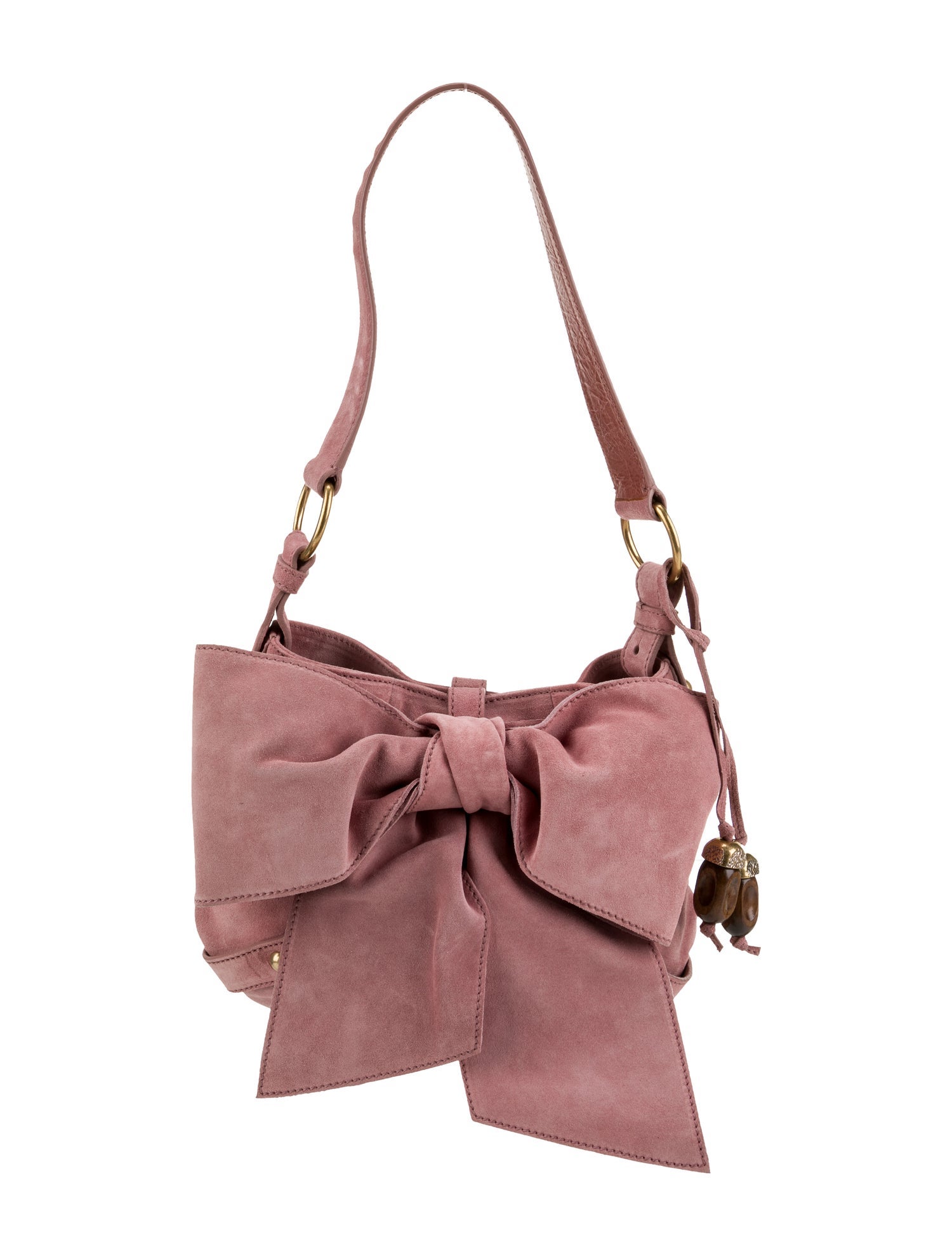 Yves Saint Laurent Rive Gauche Suede Shoulder Bag