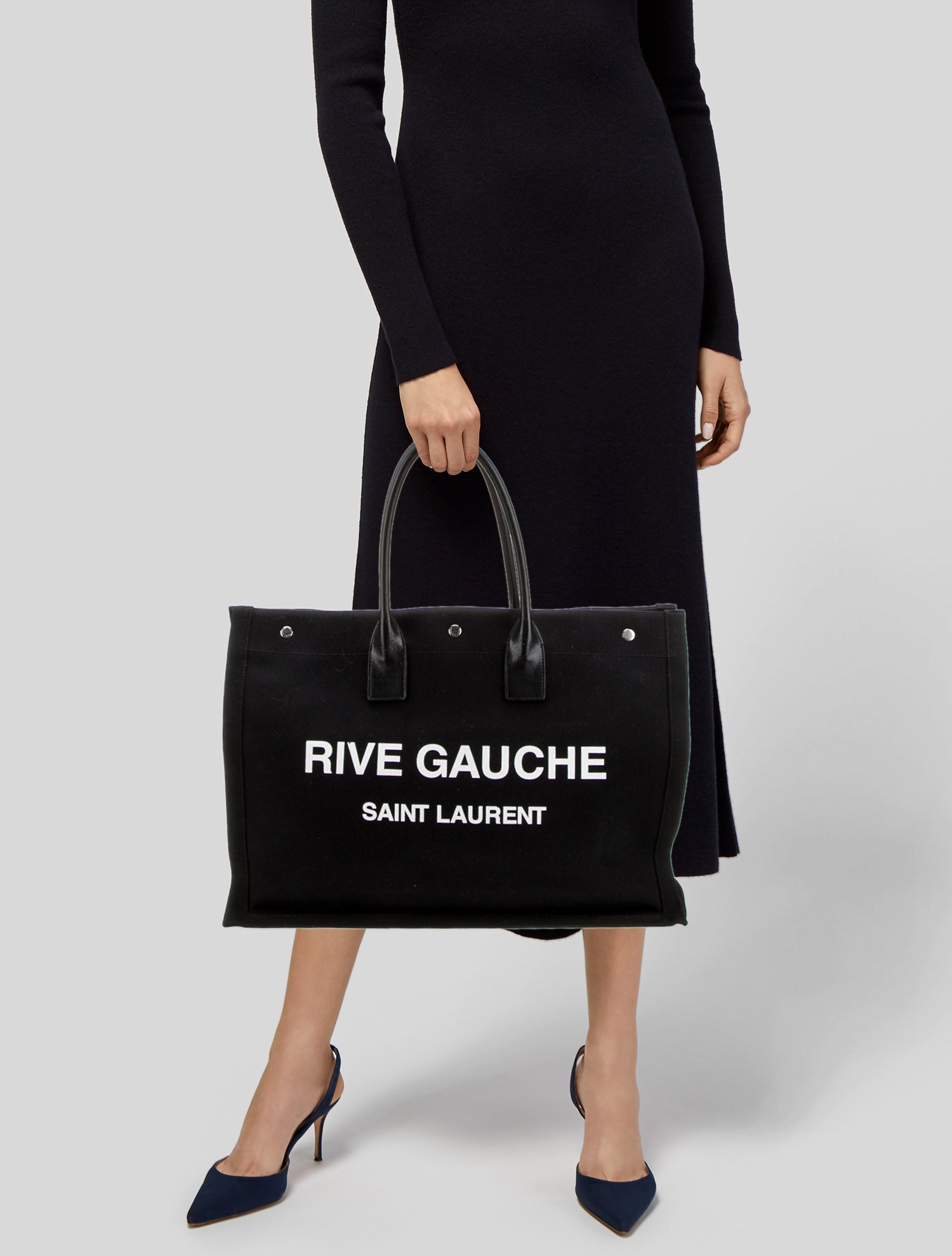 Saint Laurent Canvas Rive Gauche Large