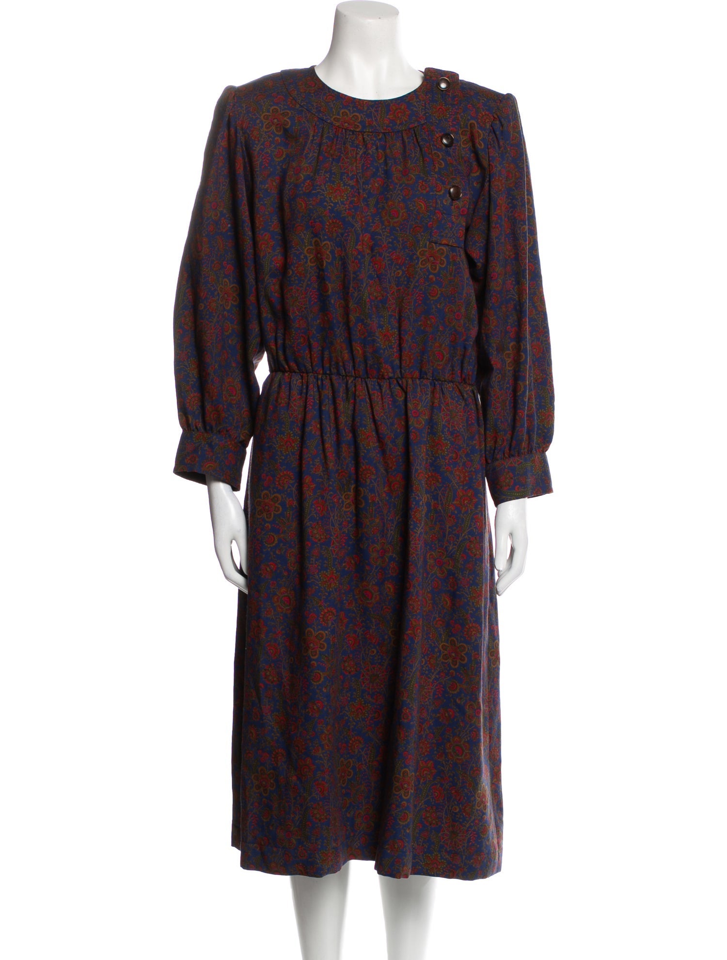 Yves Saint Laurent Rive Gauche Vintage Midi Length Dress
