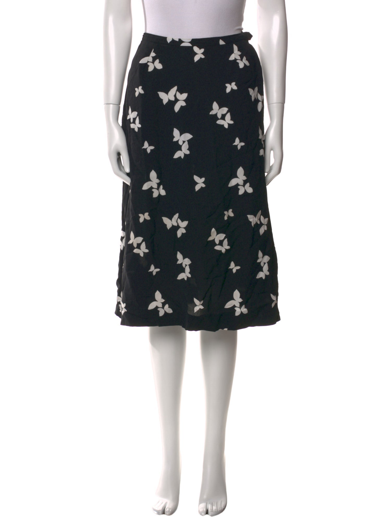 Yves Saint Laurent Rive Gauche Wool Knee-Length Skirt