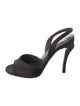 Yves Saint Laurent Rive Gauche Satin Slingback Sandals