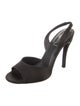 Yves Saint Laurent Rive Gauche Satin Slingback Sandals