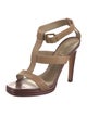 Yves Saint Laurent Rive Gauche Leather T-Strap Sandals
