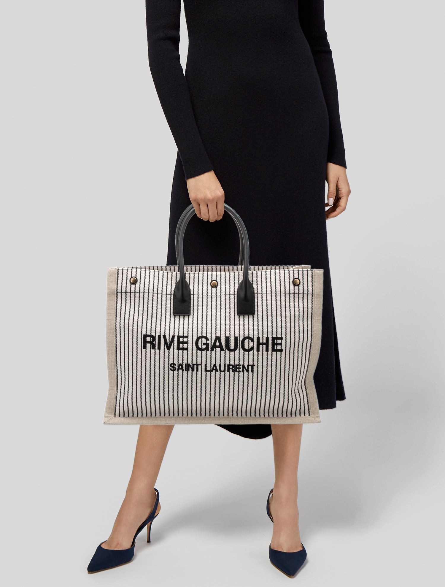 Saint Laurent Canvas Rive Gauche Large