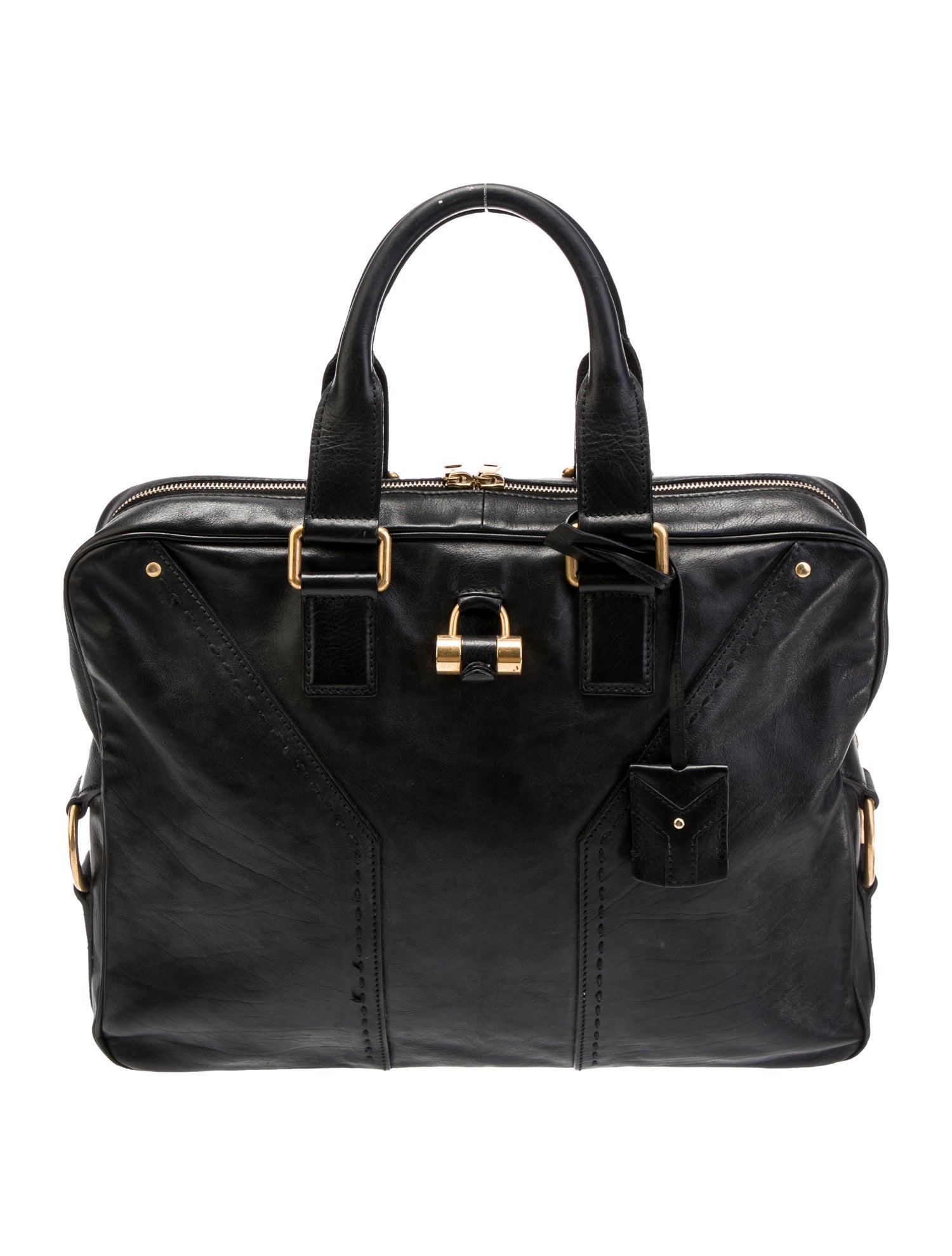 Yves Saint Laurent Rive Gauche Leather Top Handle Bag