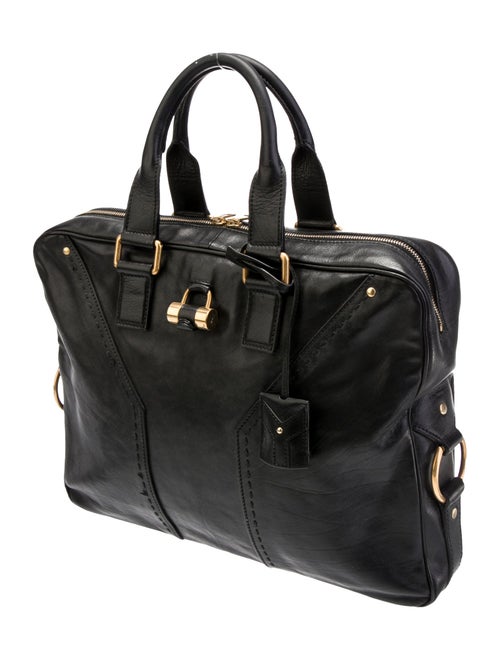 Yves Saint Laurent Rive Gauche Leather Top Handle Bag