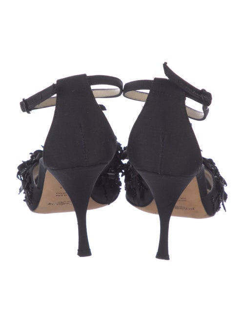 Yves Saint Laurent Rive Gauche Satin Bow Accents Gladiator Sandals