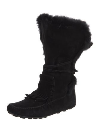 Yves Saint Laurent Rive Gauche Suede Boots