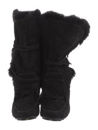 Yves Saint Laurent Rive Gauche Suede Boots