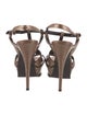 Yves Saint Laurent Rive Gauche Leather T-Strap Sandals