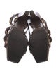 Yves Saint Laurent Rive Gauche Leather Colorblock Pattern Sandals
