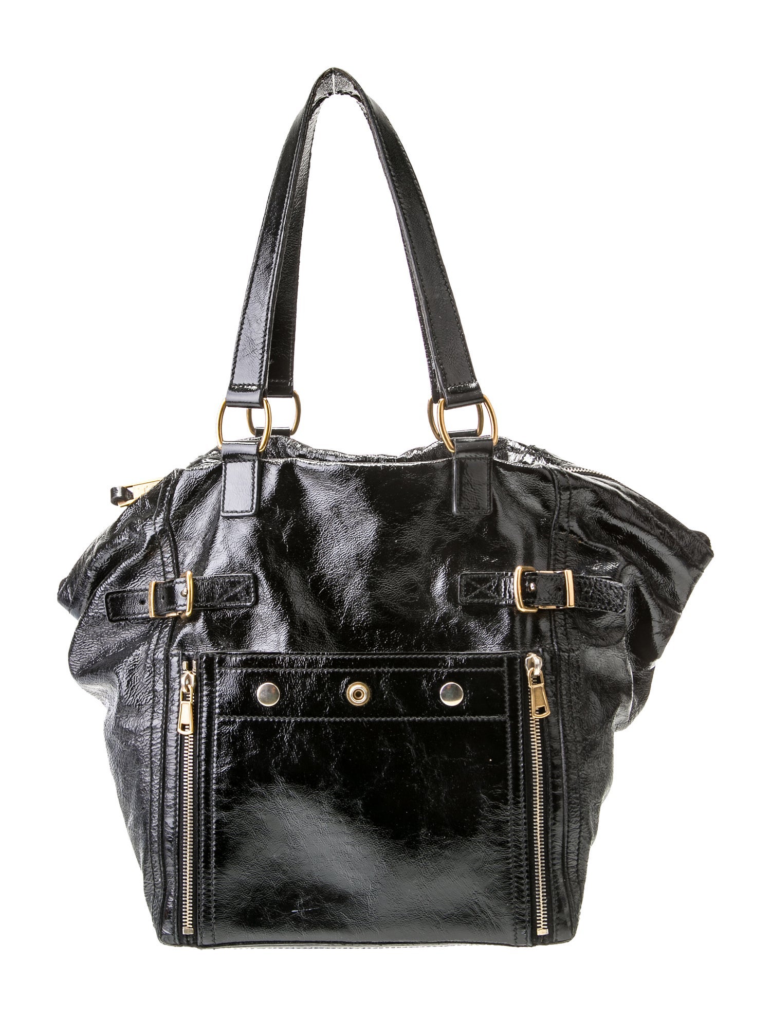 Yves Saint Laurent Rive Gauche Patent Leather Shoulder Bag