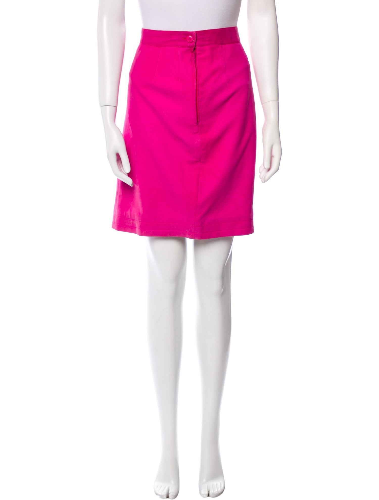 Yves Saint Laurent Rive Gauche Suede Knee-Length Skirt