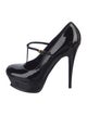 Yves Saint Laurent Rive Gauche Patent Leather T-Strap Pumps