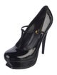 Yves Saint Laurent Rive Gauche Patent Leather T-Strap Pumps