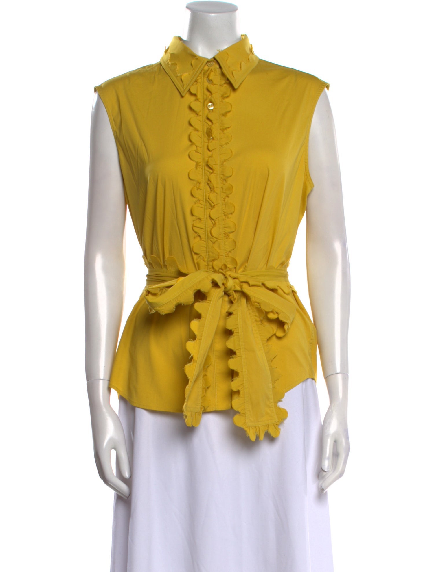 Yves Saint Laurent Rive Gauche 2000's Mock Neck Blouse