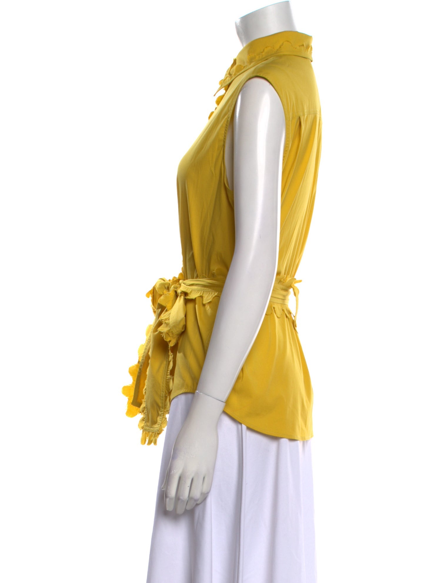 Yves Saint Laurent Rive Gauche 2000's Mock Neck Blouse