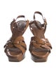 Yves Saint Laurent Rive Gauche Patent Leather Sandals