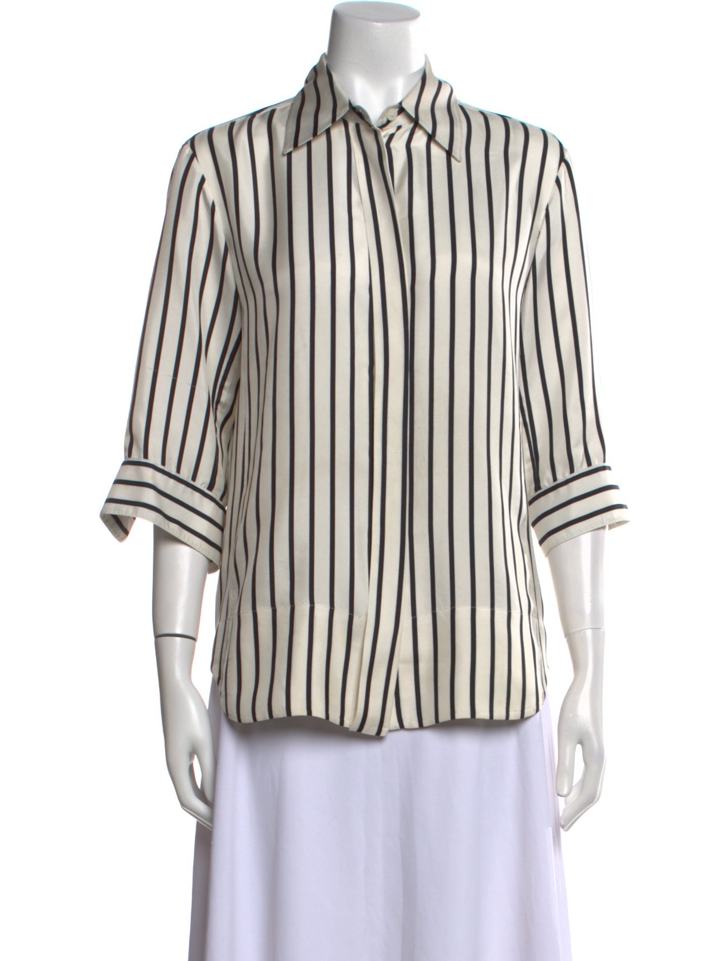 Yves Saint Laurent Rive Gauche Vintage 1990's Button-Up Top