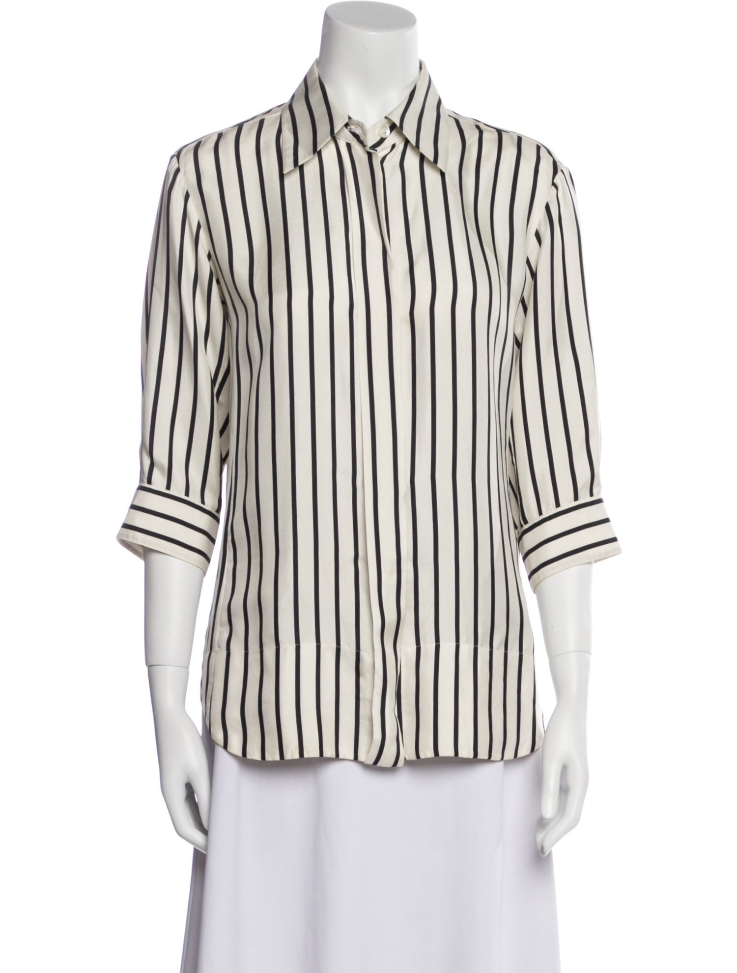 Yves Saint Laurent Rive Gauche Vintage 1990's Button-Up Top