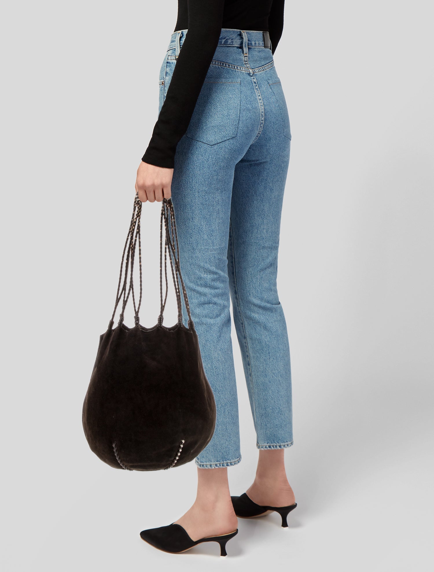 Yves Saint Laurent Rive Gauche Suede Bucket Bag
