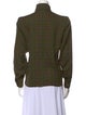 Yves Saint Laurent Rive Gauche Wool Mock Neck Sweatshirt