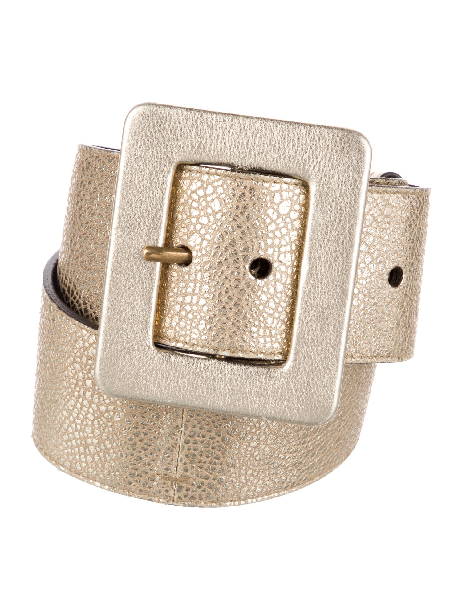 Yves Saint Laurent Rive Gauche Wide Leather Belt