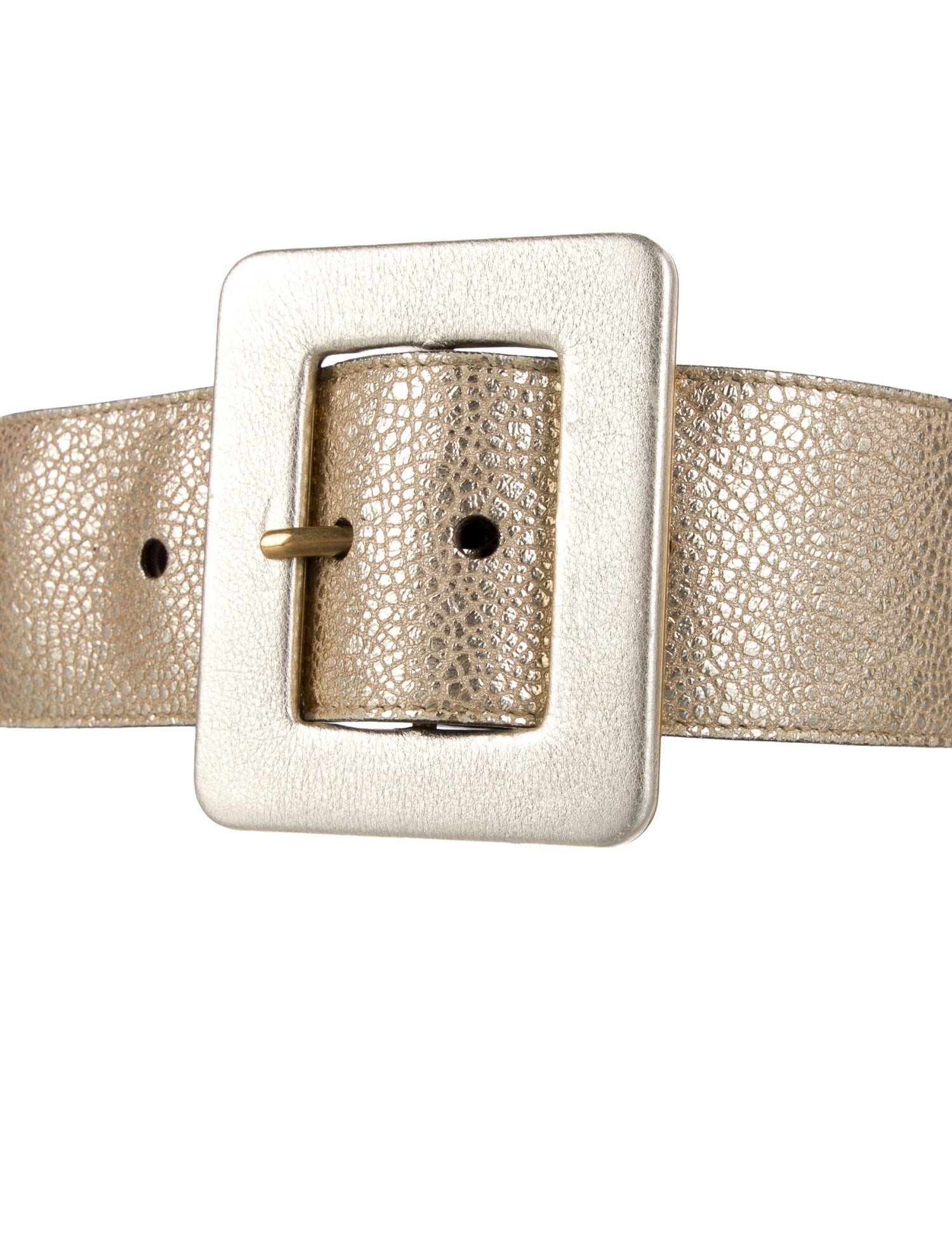 Yves Saint Laurent Rive Gauche Wide Leather Belt