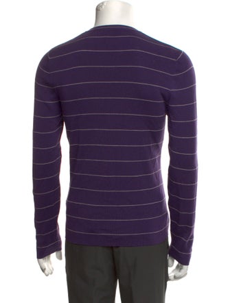 Yves Saint Laurent Rive Gauche Wool Striped Pullover
