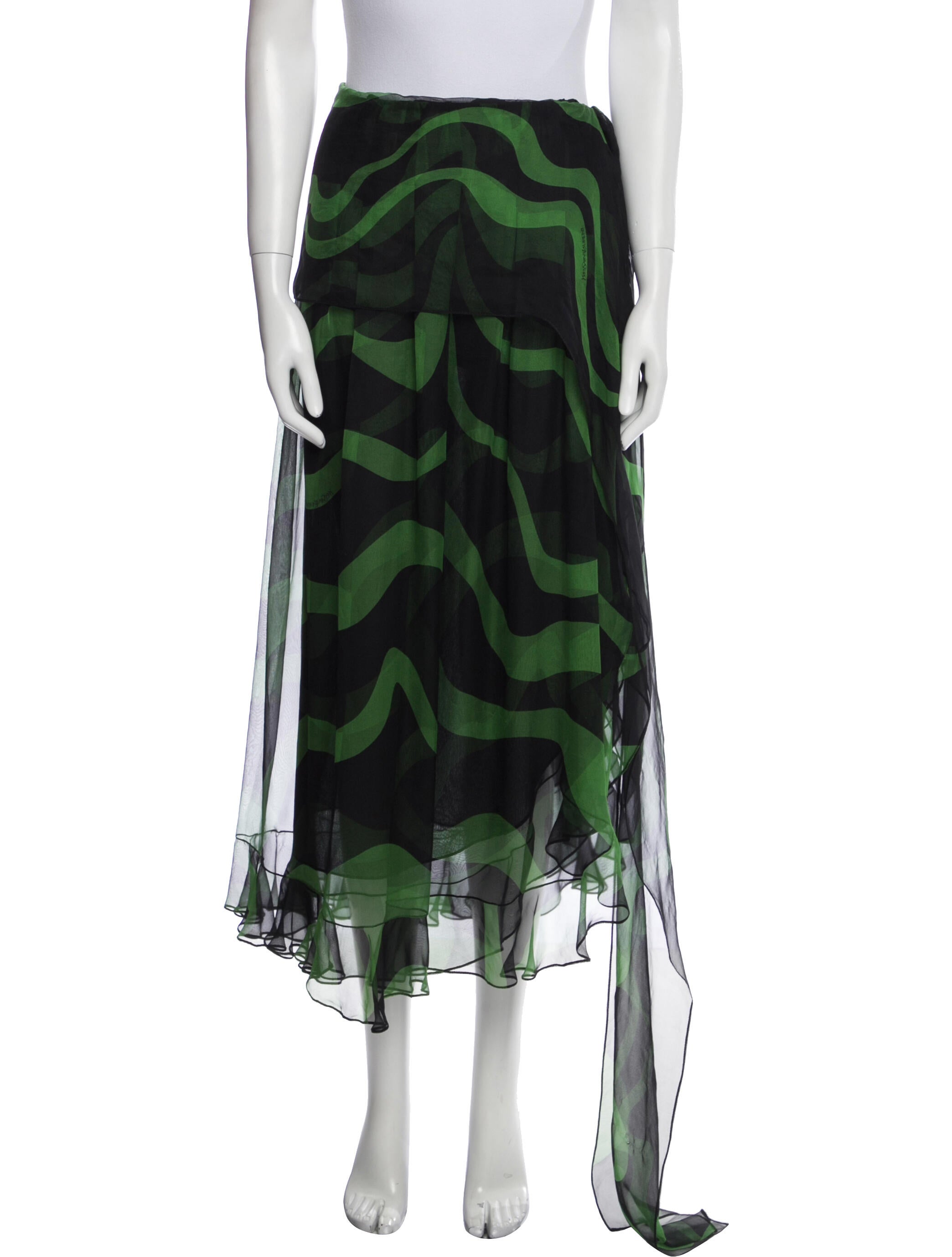 Yves Saint Laurent Rive Gauche Vintage Midi Length Skirt