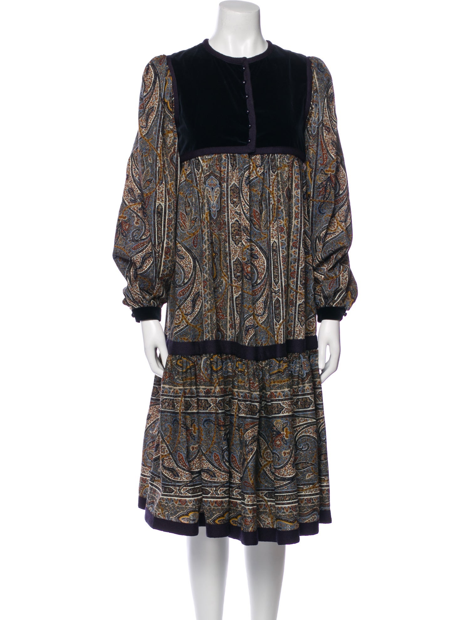 Yves Saint Laurent Rive Gauche Vintage Midi Length Dress