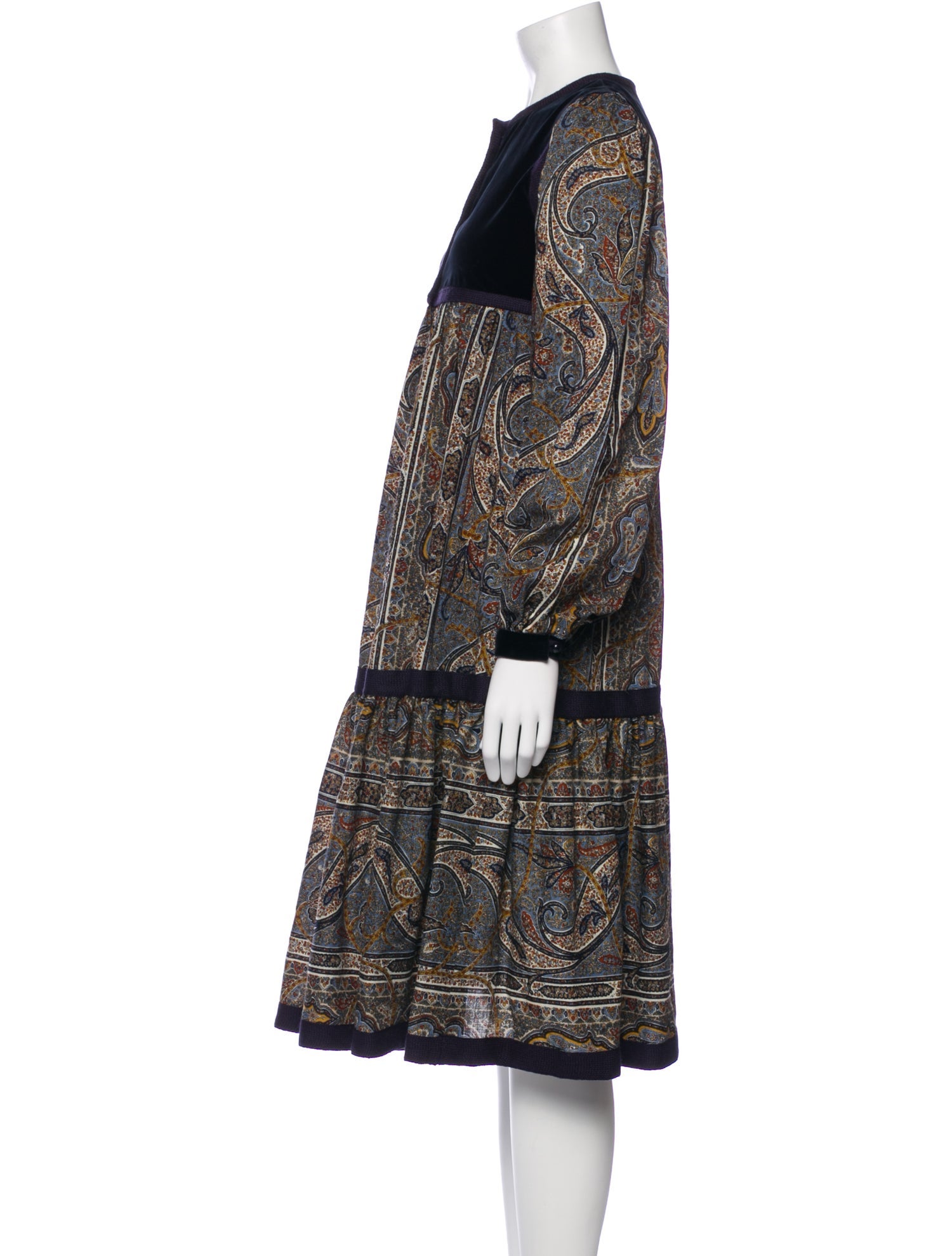 Yves Saint Laurent Rive Gauche Vintage Midi Length Dress