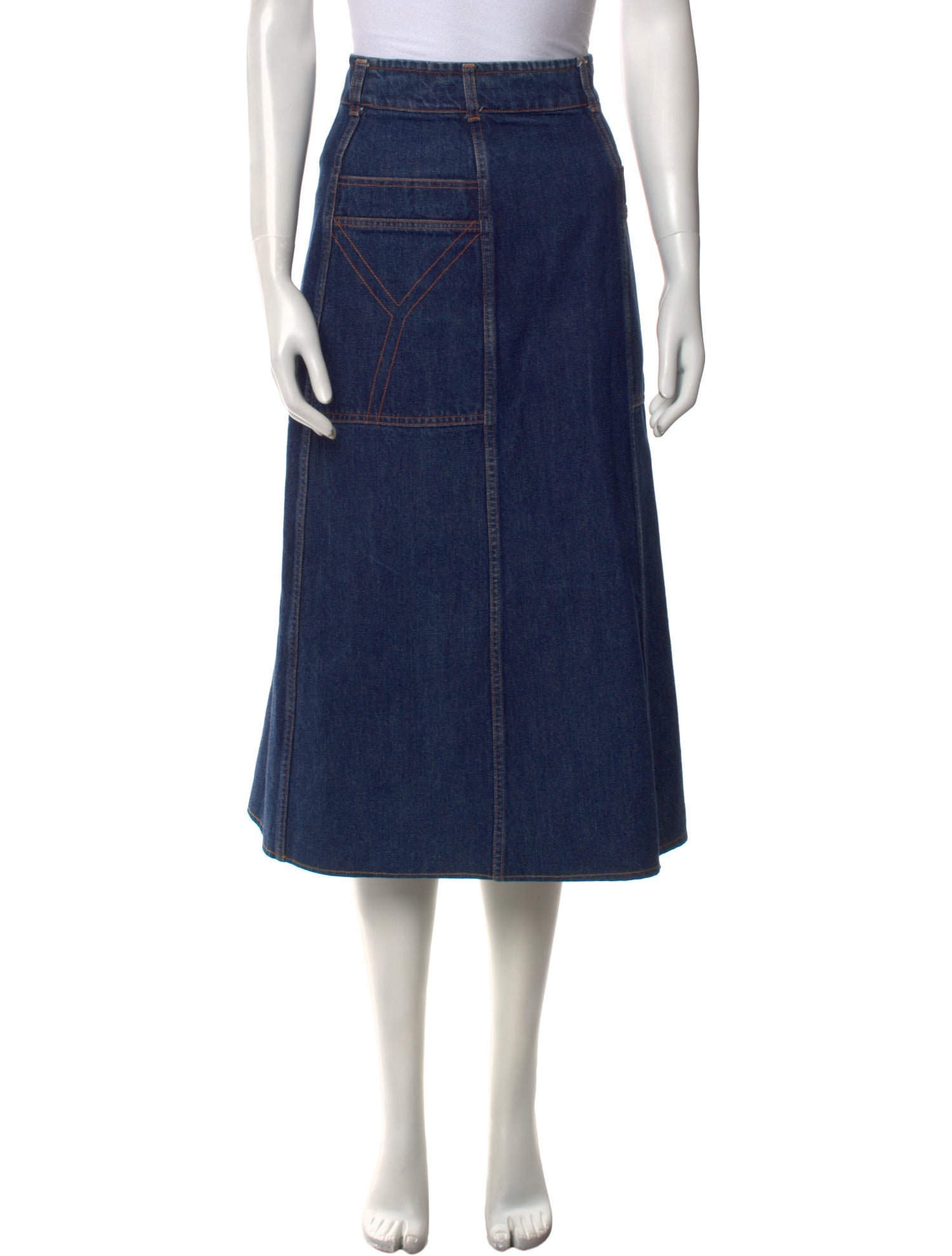 Yves Saint Laurent Rive Gauche Vintage Midi Length Skirt