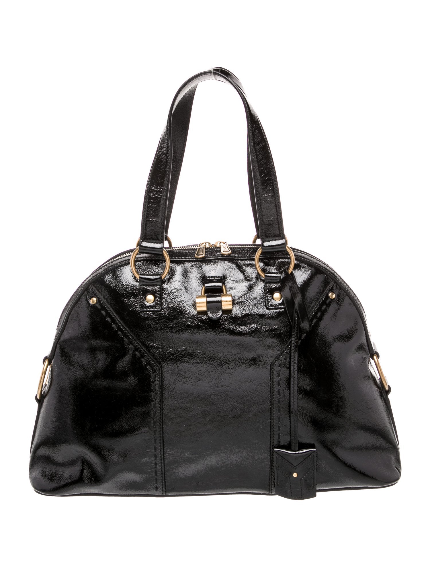 Yves Saint Laurent Rive Gauche Patent Leather Shoulder Bag