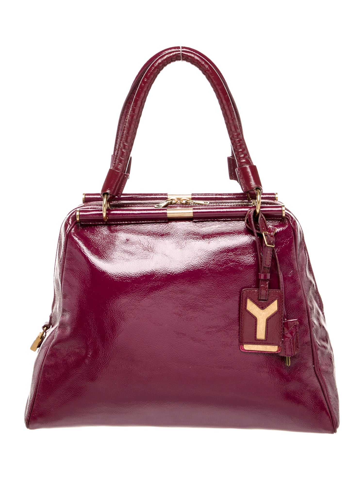 Yves Saint Laurent Rive Gauche Patent Leather Shoulder Bag