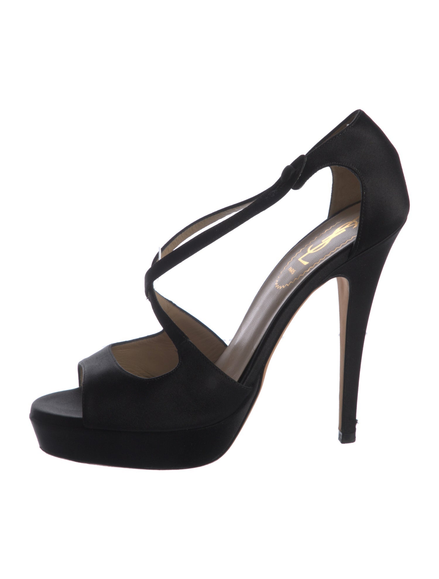 Yves Saint Laurent Rive Gauche Satin Sandals