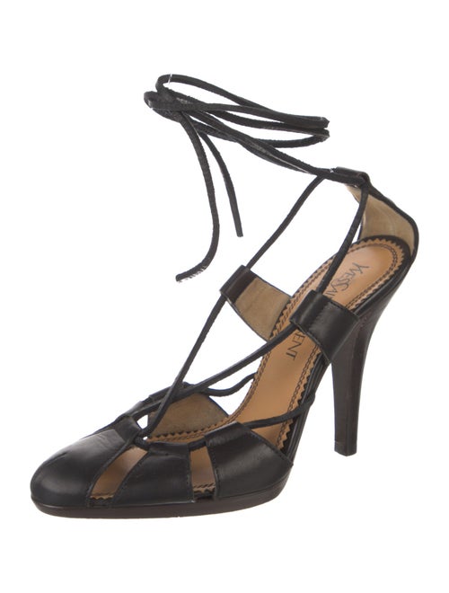Yves Saint Laurent Rive Gauche Leather D'Orsay Pumps