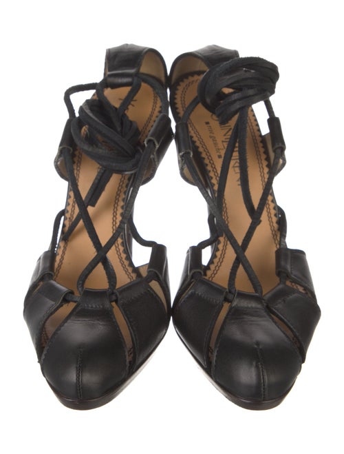 Yves Saint Laurent Rive Gauche Leather D'Orsay Pumps